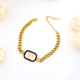 Luxury LV-Inspired Gold Bracelet